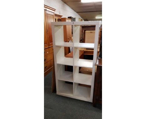 WHITE OPEN BACK BOOK SHELF