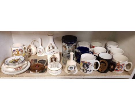 SHELF OF ROYAL COMMEMORATIVE WARE