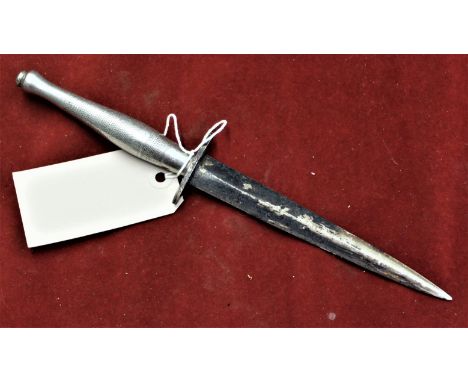 British 2nd Pattern Fairbairn Sykes,B2 on the cross guard the handle had been chromed. Made by Wilkinson