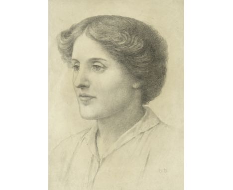 Henry Holiday (British, 1839-1927)Portrait of Helena Normanton, Q.C. (1882-1957)signed with initials 'h.h.' (lower left) penc