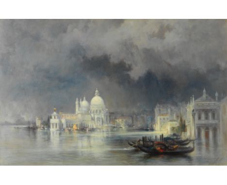 Keeley Halswelle (British, 1832-1891)Venice at nightsigned with initials and inscribed 'K H./VENICE' (lower right) oil on can
