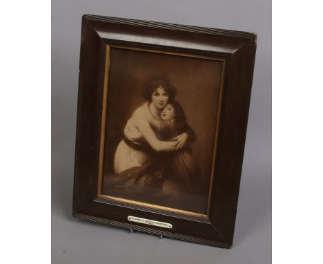 A framed titled print, Madame le Brun &amp; Daughter.&nbsp;