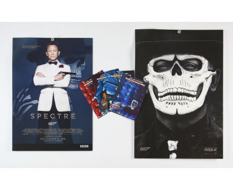 James Bond Spectre (2015) Official Limited release IMAX poster showing an embossed skull on card stock, 13 x 19 inches and an
