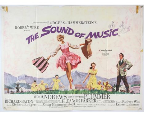 The Sound of Music (1965) British Quad film poster, starring Julie Andrews, folded, 30 x 40 inches. Condition Report:  light 