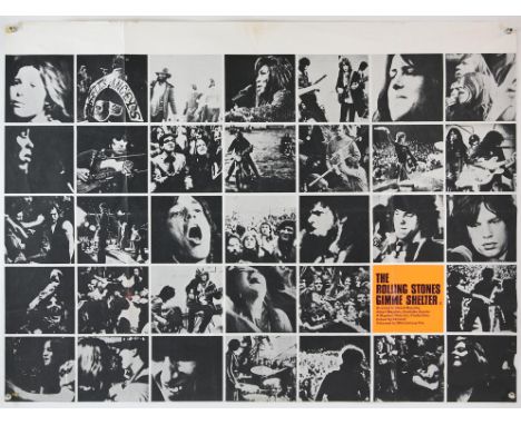 The Rolling Stones Gimme Shelter (1970) British Quad film poster, folded, 30 x 40 inches.