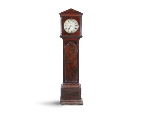 A VICTORIAN MAHOGANY LONGCASE CLOCK BY KISTLER, ROMFORD, with architectural pediment, the enamel dial signed 'Kistler. Romfor