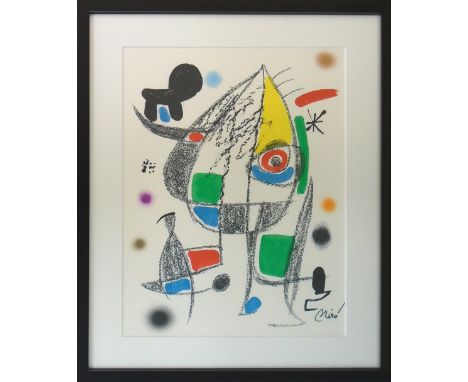 JOAN MIRO, original lithograph, Maravillas suite, number 20 edition 1500, plate signed, 49cm x 35cm, framed and glazed.(Subje