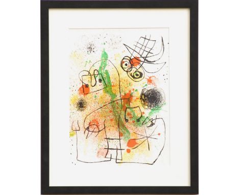 JOAN MIRO, 'Untitled', original colour lithograph,1967, Cramer ref: 112/4, printed by Mourlot, 37cm x 27cm, framed and glazed