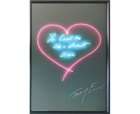 TRACEY EMIN, 'You loved me like a distant star', lithograph, signed lower right, 70cm x 50cm, framed and glazed.(Subject to A