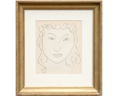 HENRI MATISSE, 'Tete de Femme II', original lithograph on Rives paper, 1947, limited edition 950, numbered justification page