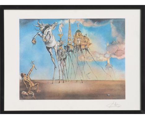 SALVADOR DALI, 'The Temptation of St. Anthony', 1982, lithograph on archival paper, Ref: field, handsigned and numbered, 55.5