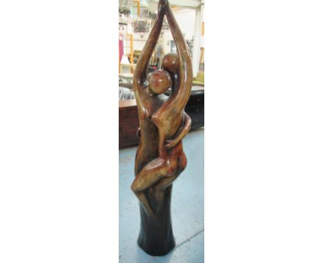 FIGURAL SCULPTURE, ceramic, 182cm.
