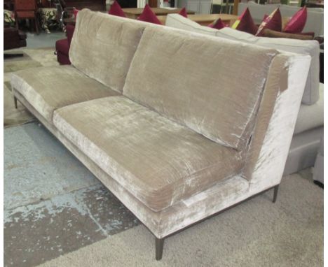 ALBERT SOFA, by Stefano Gallizioli for BPA International, in a Rubelli grey velvet, 256cm L x 100cm D x 95cm H. (with faults)