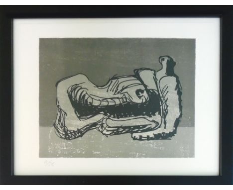 HENRY MOORE, 'Reclining Figure', lithograph, limited edition: 575, 1974, ref. Cramer 366, hand numbered in pencil, 26cm x 36c