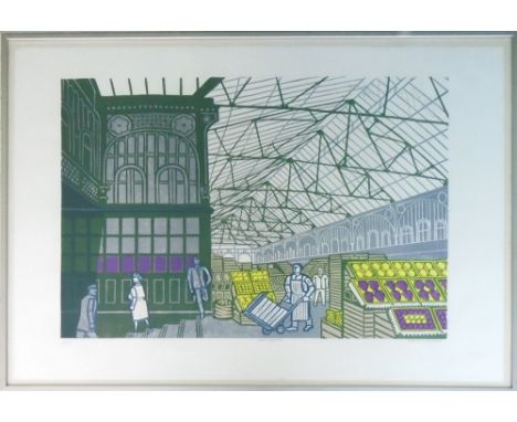 EDWARD BAWDEN CBE RA (British, 1903-1989), 'Covent Garden', colour lithograph, 4/75, signed, titled and numbered in pencil, 5