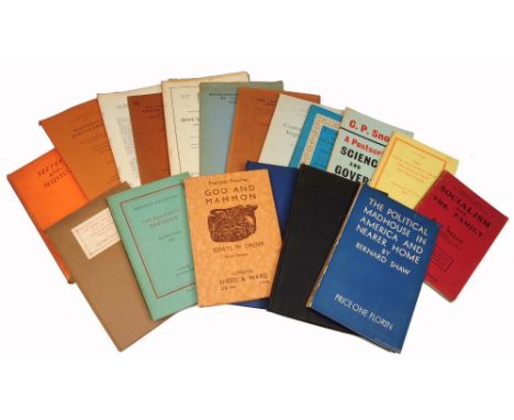 POUND, Ezra (1885-1972), 'Jefferson and/or Mussolini', Stanley Nott, London 1935, orange cloth, plus SHAW, Bernard, 'The Poli