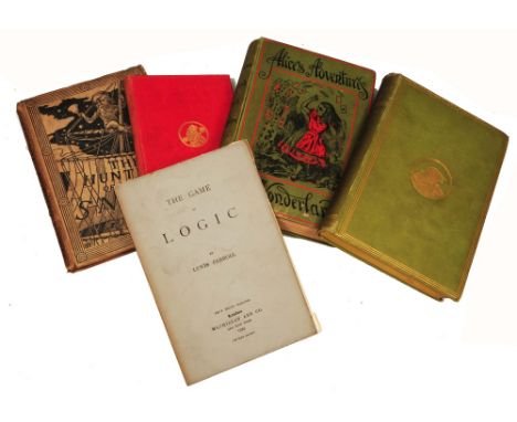 LEWIS CARROLL, Charles Lutwidge Dodgson 1832-1898, Rhyme? and Reason? 1st Ed. Macmillan London 1883, green cloth with gold to