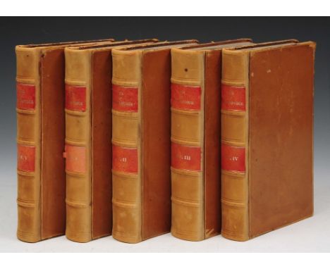 WILBERFORCE, R.I. & S, 'The Life of William Wilberforce', 5 vols. Murray, London 1838 with engraved portrait, full leather wi