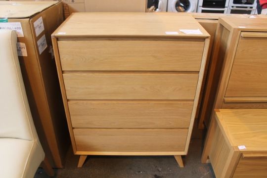 1 X John Lewis Stride 4 Drawer Chest Of Drawers In Oak Rrp 510