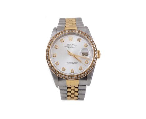 GENTLEMAN'S ROLEX OYSTER PERPETUAL DATEJUST STAINLESS STEEL AUTOMATIC WRIST WATCH,model number 16233, serial number L733895, 