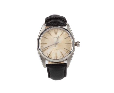 GENTLEMAN'S ROLEX OYSTER PERPETUAL PRECISION STAINLESS STEEL AUTOMATIC WRIST WATCH,model number 6558, serial number 731465, t