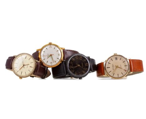 COLLECTION OF RUSSIAN WATCHES,each manual wind, including two Raketa examples, one gold plated and the other PVD coated, alon