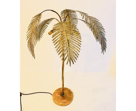 MAISON JANSEN STYLE PALM TREE TABLE LAMP, gilt metal, 80cm x 48cm x 48cm. 
