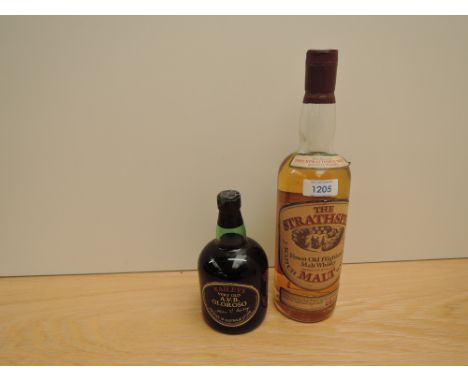Two bottles of Alcohol, 1970's The Strathspey Finest Old Highland Scotch Whisky, 75cl, 70 proof 40 vol, D Cameron &amp; Compa
