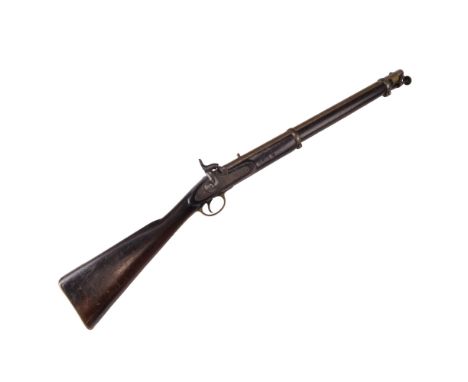 An 1858 Tower cavalry smoothbore percussion saddle-ring carbine, having a 21-inch .69 calibre barrel