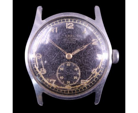 A 1940s military style Ebel wristwatch, having a calibre 99 shock-proof and anti-magnetic movement, 33 mm excluding crown, (a