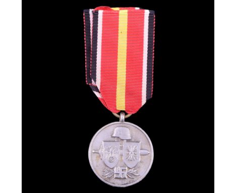 A German Third Reich Spanish Blue Division Medal, the suspender ring bearing a struck numeral "1"