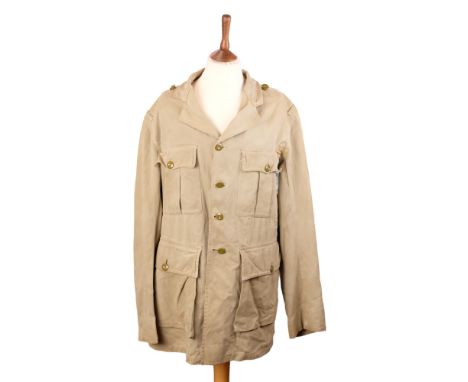 A 1942 British Army warrant officer's pattern khaki drill tunic