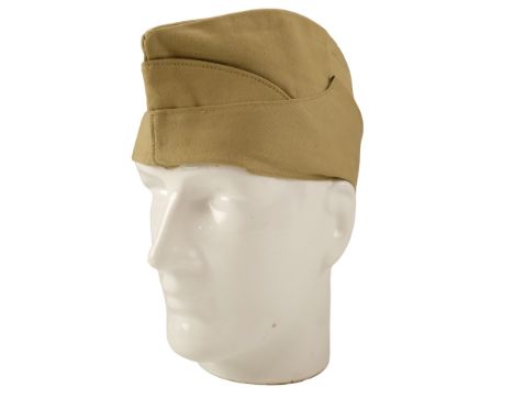 A 1943 British / Indian Army khaki drill Field Service cap