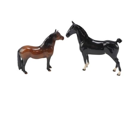 Two Beswick horses including Champion Black Magic, tallest 20 cm (one a/f, chip to hoof)