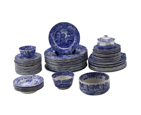 A large quantity of Spode "Italian" tea and dinnerware, approximately seventy items