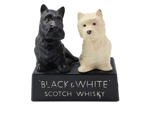 Vintage Buchanan's "Black & White Scotch Whiskey" composition advertising dogs, second quarter 20th Century, 16 cm 
