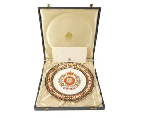 A limited edition "The King's Own Scottish Borderers Plate" by Spode, in presentation case with certificate signed by Brigadi