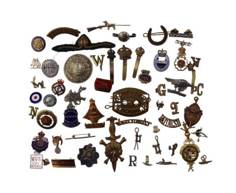 A collection of military and other badges, medallions etc, including an Imperial German Army belt buckle badge