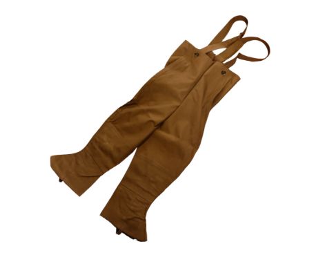 Second World War British Army motorcyclist's Rubberproofed Leggings, (unissued)