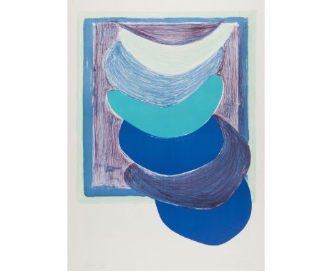 δ Terry Frost (1915-2003) Blue Suspended Form (Kemp 54) Lithograph printed in colours, 1970, signed and inscribed Artist's Pr