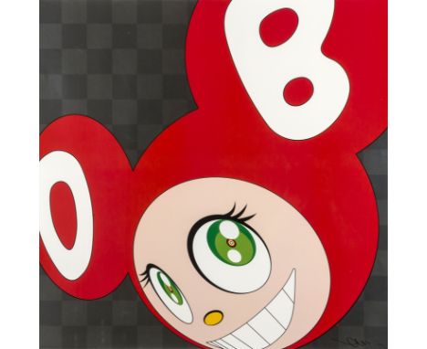 Takashi Murakami (b.1962) And Then, And Then, And Then, And Then (Red) Offset lithograph in colours, 2011, signed, dated and 