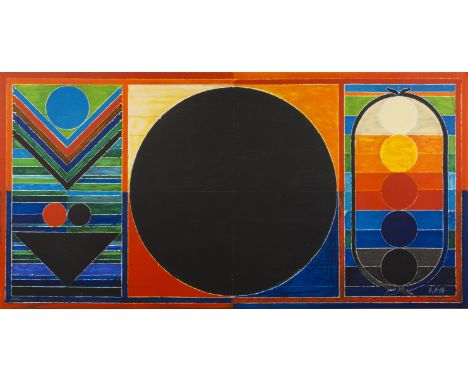 Syed Haider Raza (1922-2016) Bindu lithograph printed in colours, 2008, signed in white crayon, numbered 57/150, with the 'La
