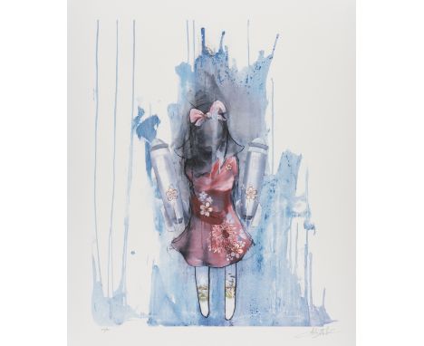 δ Antony Micallef (b.1975) Bomber Girl  Lithograph printed in colours, 2008, signed and numbered from the edition of 50 in pe