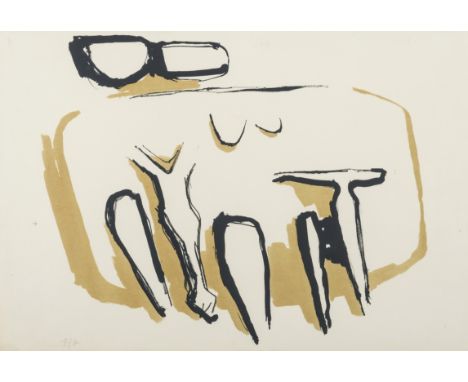 δ Kenneth Armitage (1916-2002) Seated Group Lithograph printed in colours, 1960, inscribed P/P in pencil, a printer's proof a