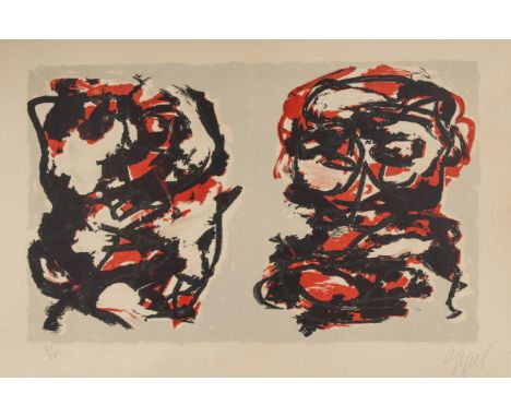 δ Karel Appel (1921-2006) Untitled Lithograph printed in colours, signed and numbered from the edition of 35 in pencil, on wo