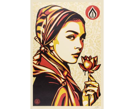 δ Shepard Fairey (b.1970) Natural Springs Offset lithograph printed in colours, 2016, signed and dated in pencil, published b