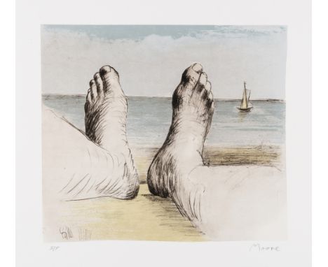 δ Henry Moore (1896-1986) Feet on Holiday I (Cramer 562) Lithograph printed in colours, 1979, signed and inscribed 'S/P' in p
