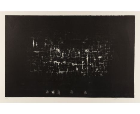δ Antoni Tapies (1923-2012)  Untitled (Galfetti 21) Lithograph printed in black, 1959, signed and numbered from the edition o