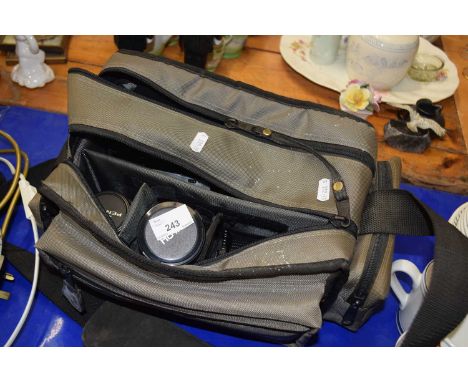 Pentax MX camera with accessories and travel case