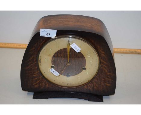 Vintage Smiths oak cased mantel clock